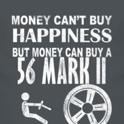 Money Cant Buy Happiness 1956 Lincoln Mark II Dark Distressed T Shirt