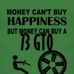 Money Cant Buy Happiness But It Can Buy A 1973 Pontiac GTO T Shirt