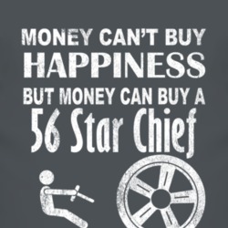 Money Cant Buy Happiness 1956 Pontiac Star Chief Dark Distressed T Shi