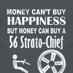 Money Cant Buy Happiness 1956 Pontiac Strato-Chief Dark Distressed T S