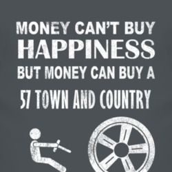 Money Cant Buy Happiness 1957 Chrysler Town and Country Dark Distresse