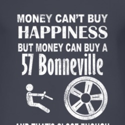 Money Cant Buy Happiness 1957 Pontiac Bonneville Dark Distressed T Shi