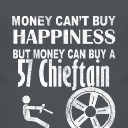 Money Cant Buy Happiness 1957 Pontiac Chieftain Dark Distressed T Shir