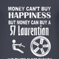 Money Cant Buy Happiness 1957 Pontiac Laurentian Dark Distressed T Shi