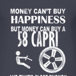Money Cant Buy Happiness 1958 Lincoln Capri Dark Distressed T Shirt