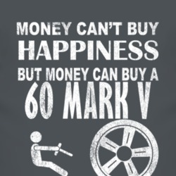 Money Cant Buy Happiness 1960 Lincoln Mark V Dark Distressed T Shirt