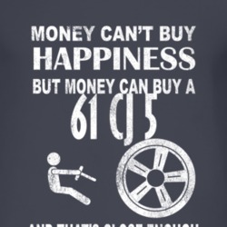 Money Cant Buy Happiness 1961 CJ 5 Dark Distressed T Shirt