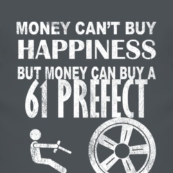 Money Cant Buy Happiness 1961 Prefect Dark Distressed T Shirt