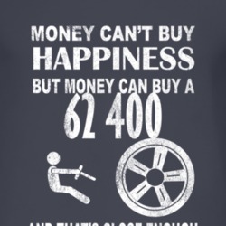 Money Cant Buy Happiness 1962 Chevy 400 Dark Distressed T Shirt