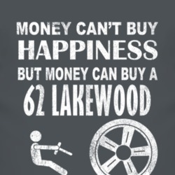 Money Cant Buy Happiness 1962 Chevy Lakewood Dark Distressed T Shirt