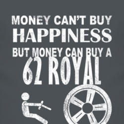 Money Cant Buy Happiness 1962 Chrysler Royal Dark Distressed T Shirt