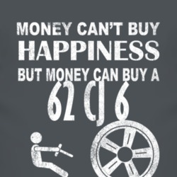 Money Cant Buy Happiness 1962 CJ 6 Dark Distressed T Shirt