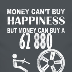 Money Cant Buy Happiness 1962 Dodge 880 Dark Distressed T Shirt