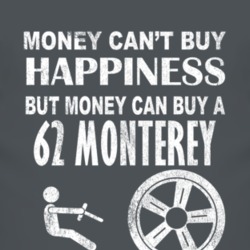 Money Cant Buy Happiness 1962 MERCURY MONTEREY Dark Distressed T Shirt