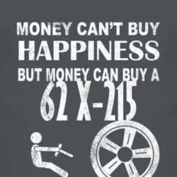Money Cant Buy Happiness 1962 Oldsmobile X-215 Dark Distressed T Shirt