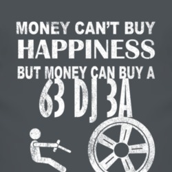 Money Cant Buy Happiness 1963 DJ 3A Dark Distressed T Shirt