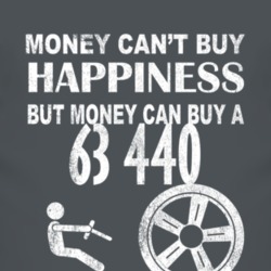 Money Cant Buy Happiness 1963 Dodge 440 Dark Distressed T Shirt