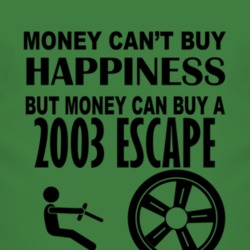 Money Cant Buy Happiness But It Can Buy A 2003 Escape T Shirt