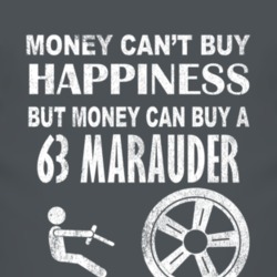 Money Cant Buy Happiness 1963 MERCURY MARAUDER Dark Distressed T Shirt