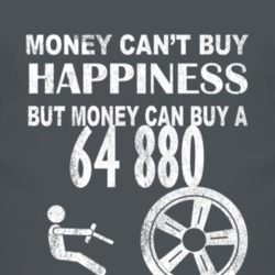 Money Cant Buy Happiness 1964 Dodge 880 Dark Distressed T Shirt