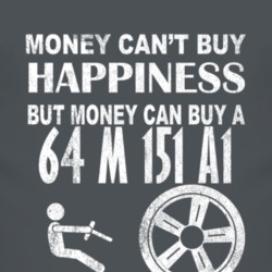 Money Cant Buy Happiness 1964 M 151 A1 Dark Distressed T Shirt