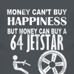 Money Cant Buy Happiness 1964 Oldsmobile Jetstar Dark Distressed T Shi