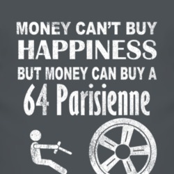 Money Cant Buy Happiness 1964 Pontiac Parisienne Dark Distressed T Shi