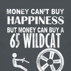 Money Cant Buy Happiness 1965 BUICK WILDCAT Dark Distressed T Shirt