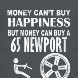 Money Cant Buy Happiness 1965 Chrysler Newport Dark Distressed T Shirt