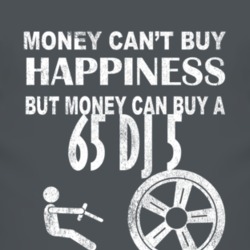 Money Cant Buy Happiness 1965 DJ 5 Dark Distressed T Shirt