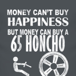Money Cant Buy Happiness 1965 Honcho Dark Distressed T Shirt