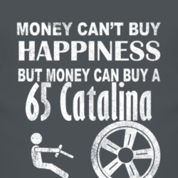 Money Cant Buy Happiness 1965 Pontiac Catalina Dark Distressed T Shirt