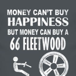 Money Cant Buy Happiness 1966 Cadillac Fleetwood Dark Distressed T Shi