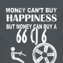 Money Cant Buy Happiness 1966 CJ 6 Dark Distressed T Shirt
