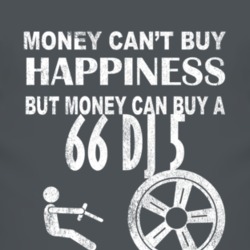 Money Cant Buy Happiness 1966 DJ 5 Dark Distressed T Shirt