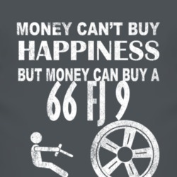 Money Cant Buy Happiness 1966 FJ 9 Dark Distressed T Shirt