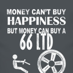 Money Cant Buy Happiness 1966 LTD Dark Distressed T Shirt