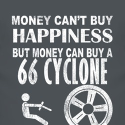 Money Cant Buy Happiness 1966 MERCURY CYCLONE Dark Distressed T Shirt