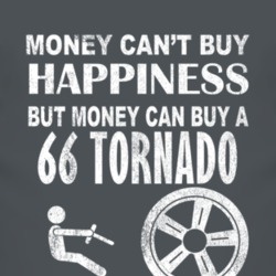 Money Cant Buy Happiness 1966 Oldsmobile Tornado Dark Distressed T Shi
