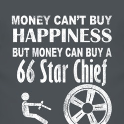 Money Cant Buy Happiness 1966 Pontiac Star Chief Dark Distressed T Shi