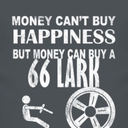 Money Cant Buy Happiness 1966 Studebaker Lark Dark Distressed T Shirt