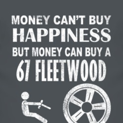Money Cant Buy Happiness 1967 Cadillac Fleetwood Dark Distressed T Shi