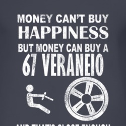 Money Cant Buy Happiness 1967 Chevy Veraneio Dark Distressed T Shirt