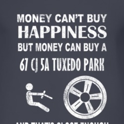Money Cant Buy Happiness 1967 CJ 5A Tuxedo Park Dark Distressed T Shir
