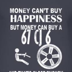 Money Cant Buy Happiness 1967 CJ 6 Dark Distressed T Shirt