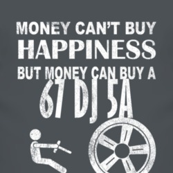 Money Cant Buy Happiness 1967 DJ 5A Dark Distressed T Shirt