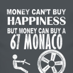 Money Cant Buy Happiness 1967 Dodge Monaco Dark Distressed T Shirt