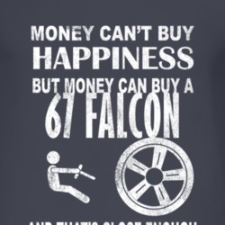 Money Cant Buy Happiness 1967  FALCON Dark Distressed T Shirt