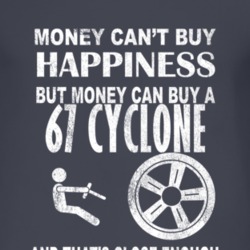 Money Cant Buy Happiness 1967 MERCURY CYCLONE Dark Distressed T Shirt