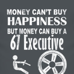Money Cant Buy Happiness 1967 Pontiac Executive Dark Distressed T Shir